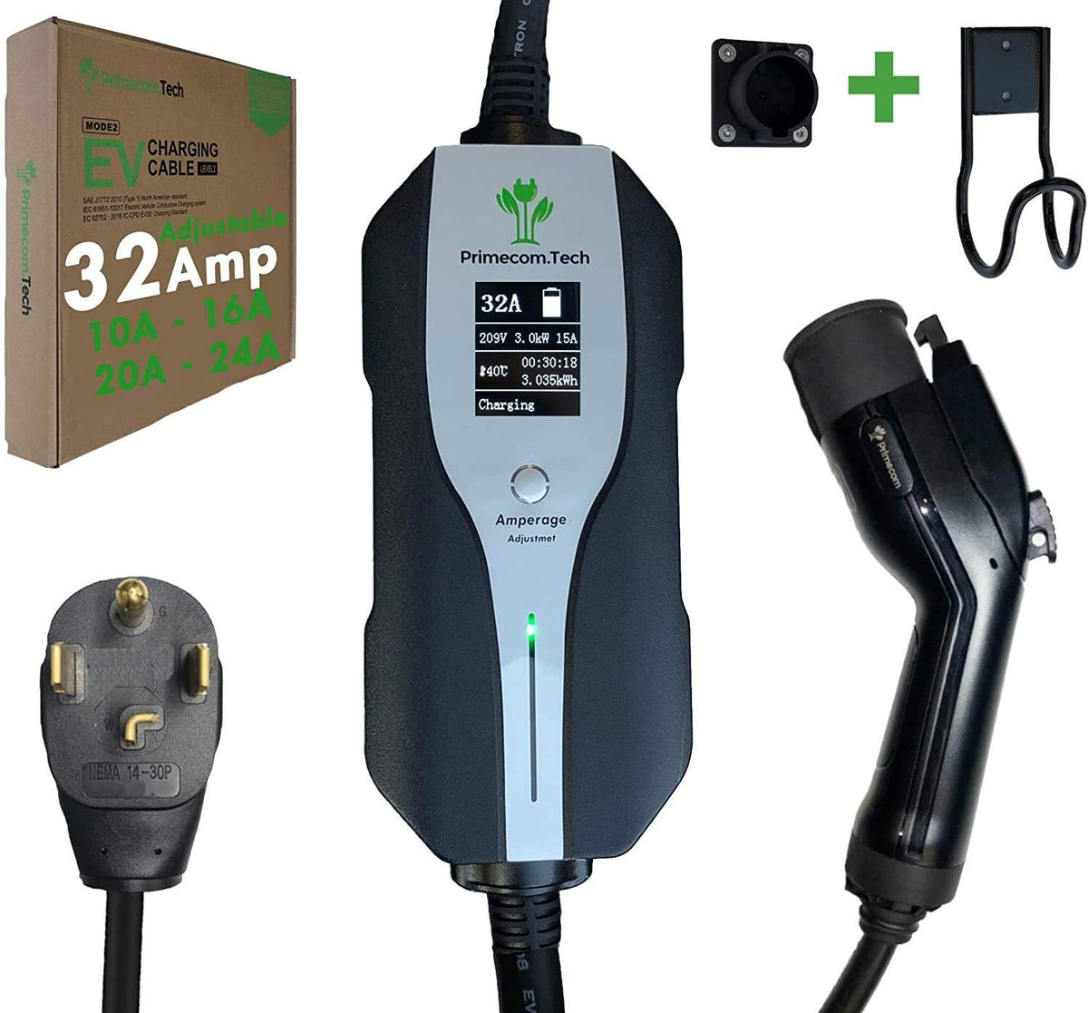 Level 2 Electric Vehicle Charger with 30 Ft Cable B385984