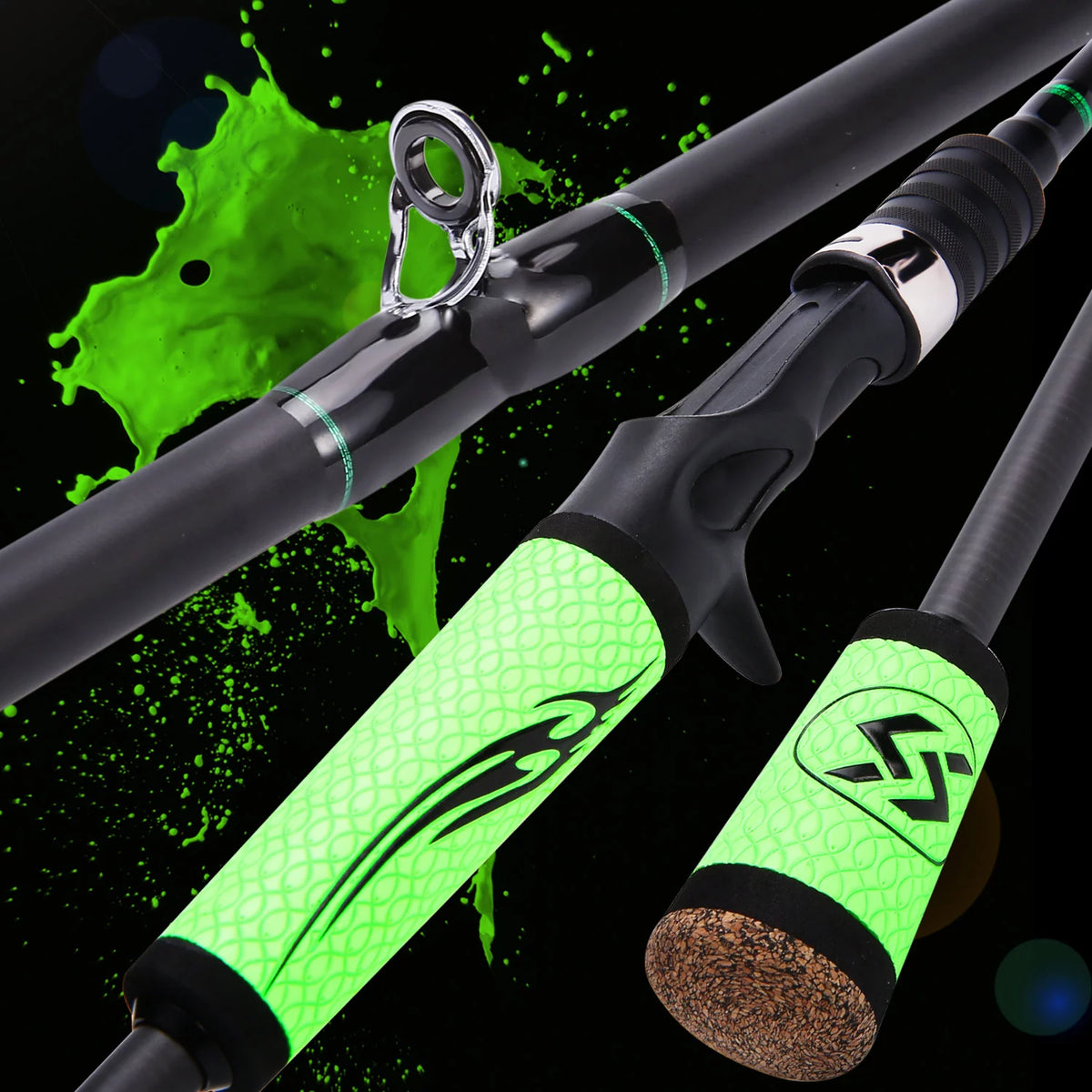 4 Pc High Carbon Fishing Rod Reel Combo A66214