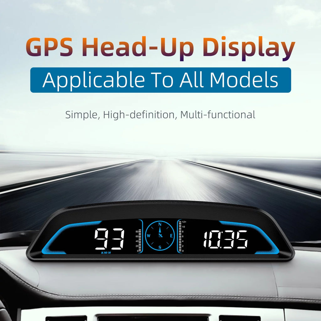 Digital GPS Speedometer Head Up Display with Compass Altitude HD LCD R8859