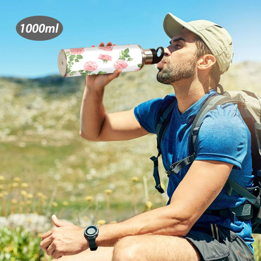 20 oz Insulated Stainless Steel Water Bottle with Straw Lid S89677
