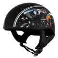 Flat Black Motorcycle DOT Half Helmet C548
