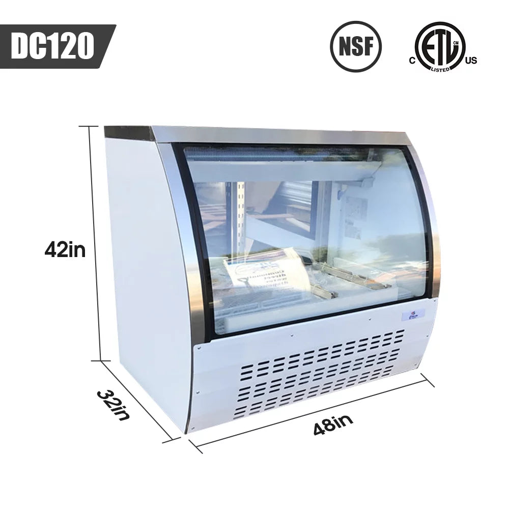 18 Cu Ft Curved Glass Deli Display Case D4931