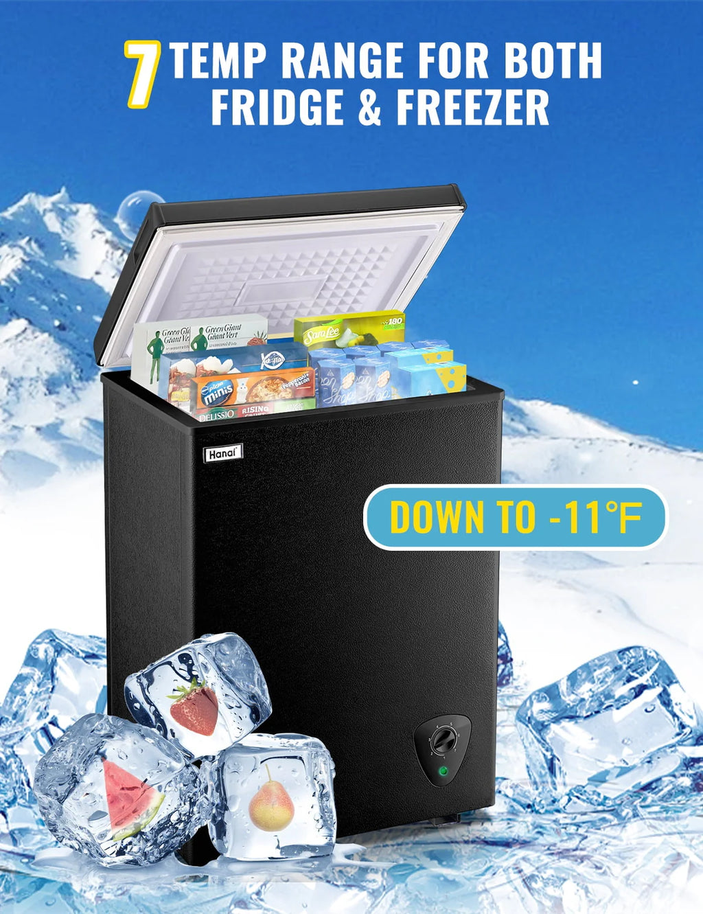3.5 Cubic Feet White Chest Freezer H291