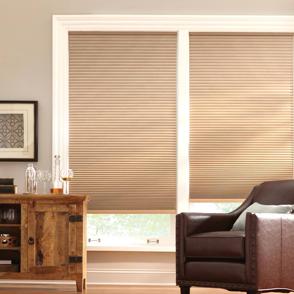 Latte Cordless Blackout Cellular Shade 70 in. W x 48 in. L M261050