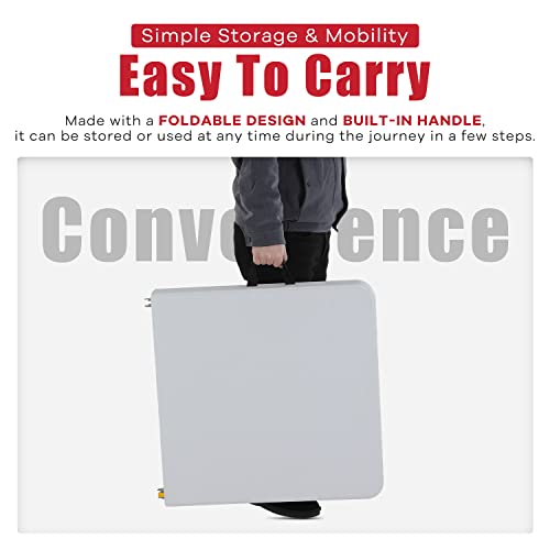 Folding Table 4FT Plastic Height Adjustable White N6204