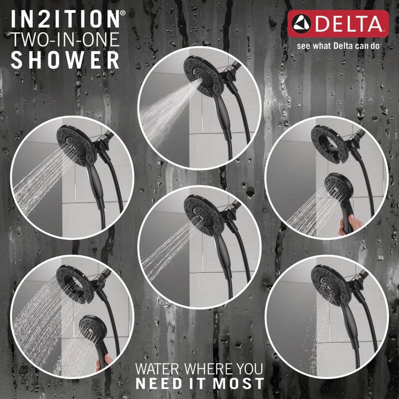 Single-Handle 4-Spray Shower Faucet 1.75 GPM Matte Black X952