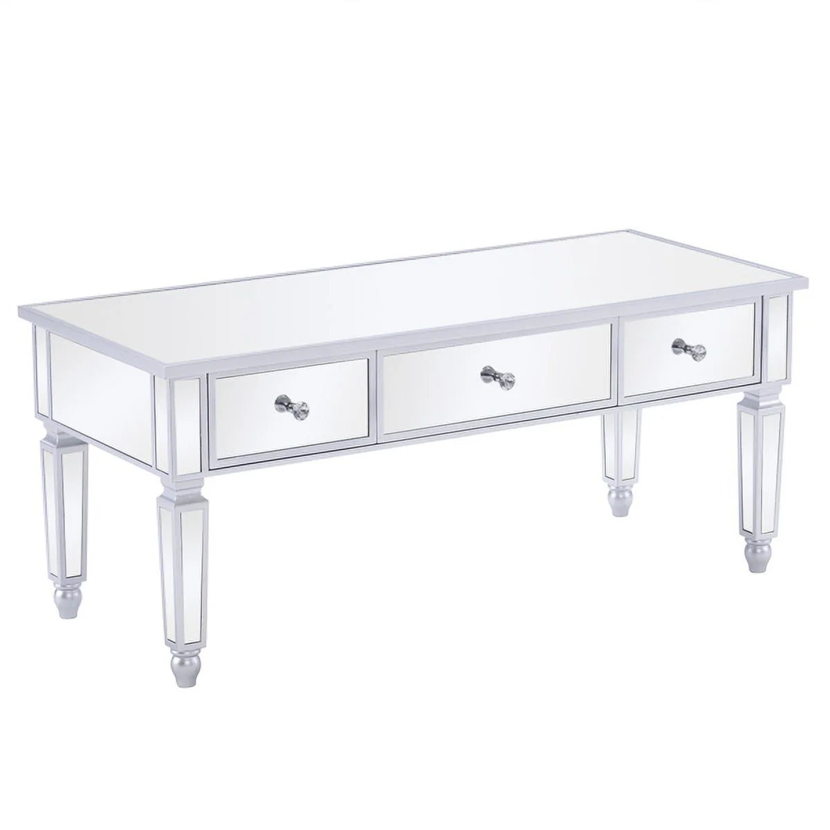 Mirrored Coffee Table with 3 Drawers D7433