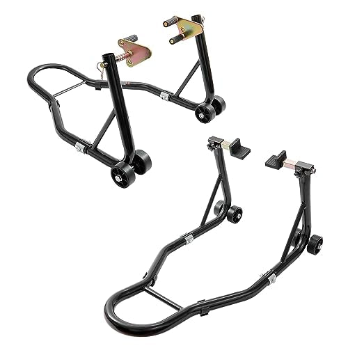 850lbs Motorcycle Stand Lift Front Rear Combo Black H414010