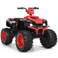 Red 12V Kids ATV Quad Ride on Car with LED Lights Music USB M49067
