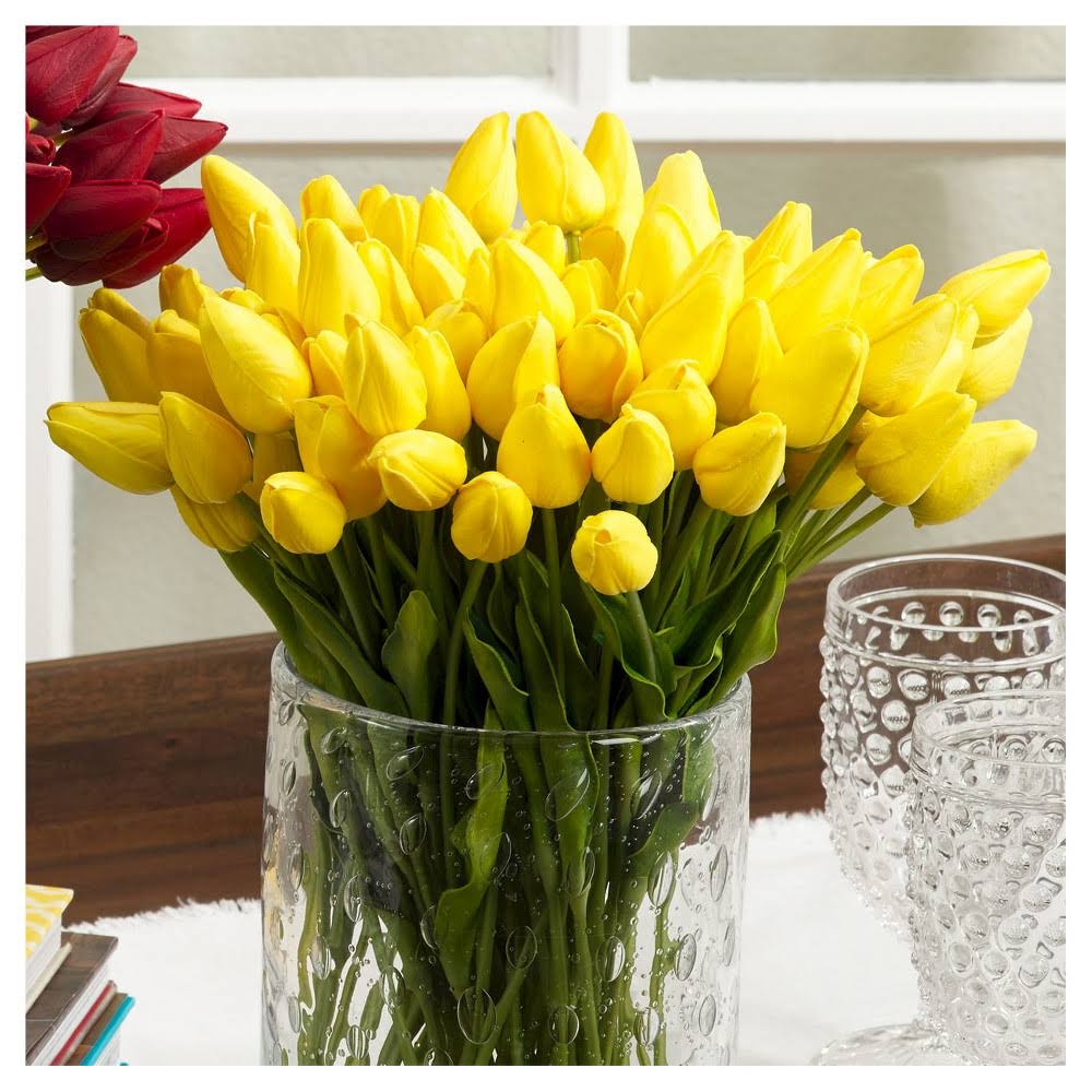 Yellow Petite Tulip 9-Piece Bunch Long Set of 12 Pcs F66372