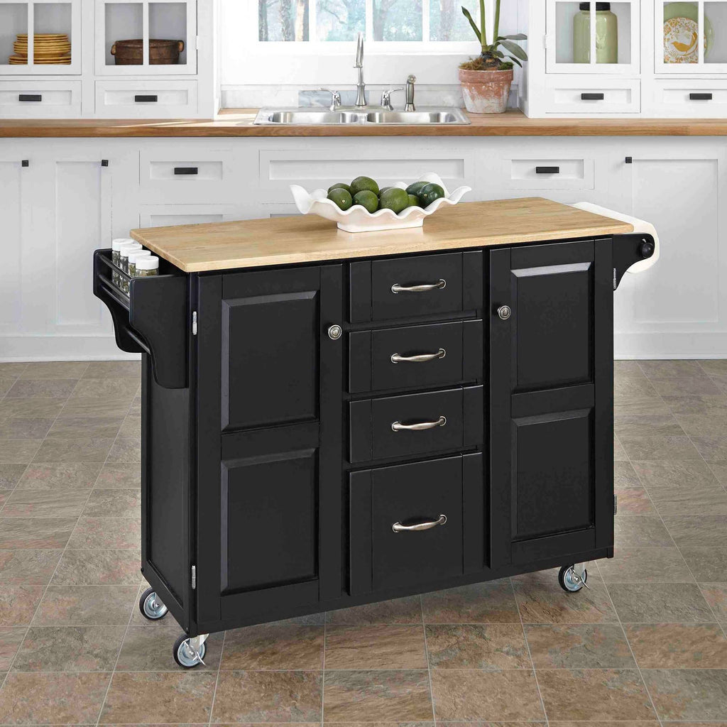 Black Wood Top Cart W997