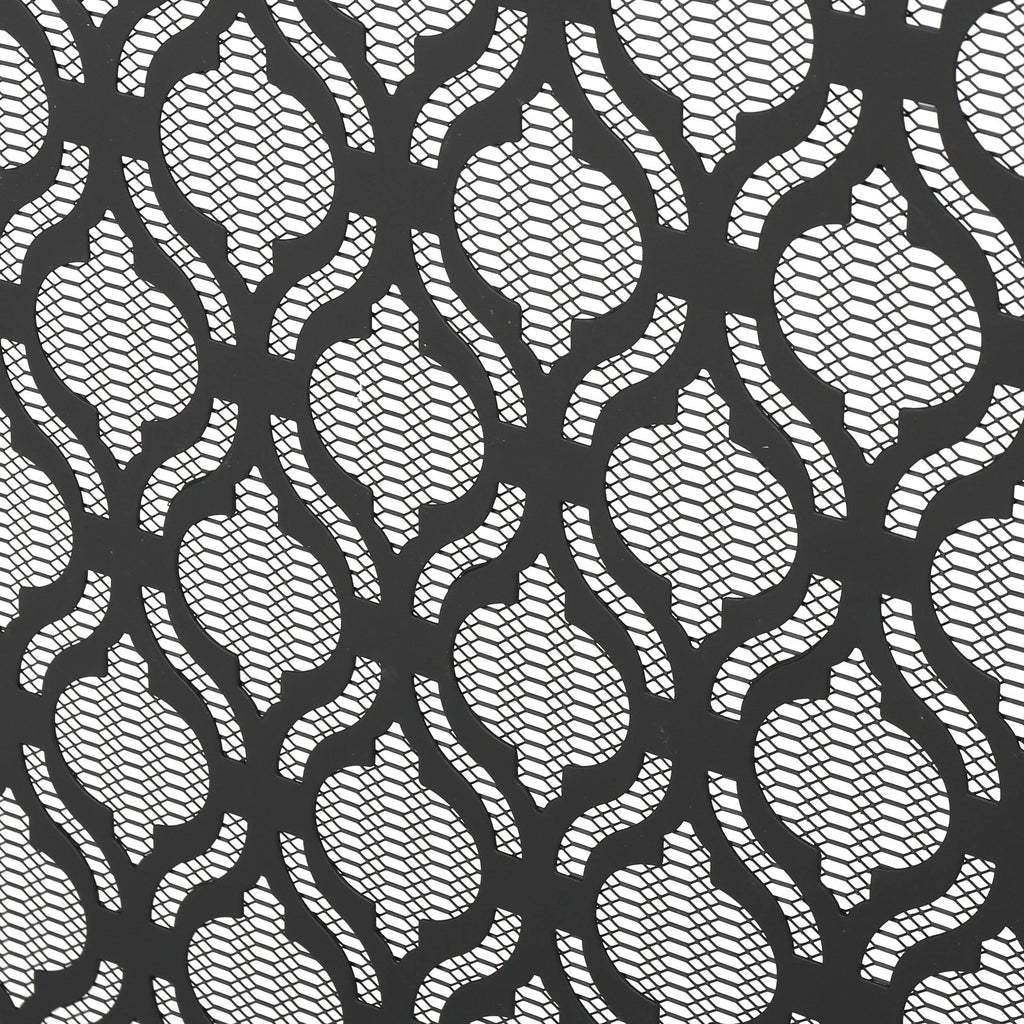 Black Iron Fireplace Screen Z130