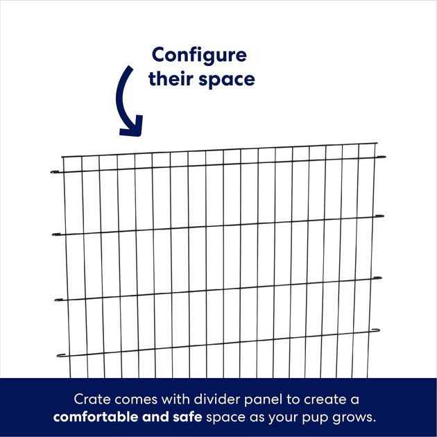 Heavy Duty Fold & Carry Double Door Collapsible Wire Dog Crate Y33504
