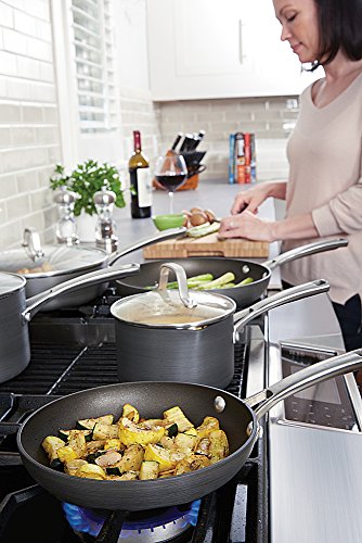 Classic Nonstick Sauce Pan with Cover, 3.5 quart, Grey A34241