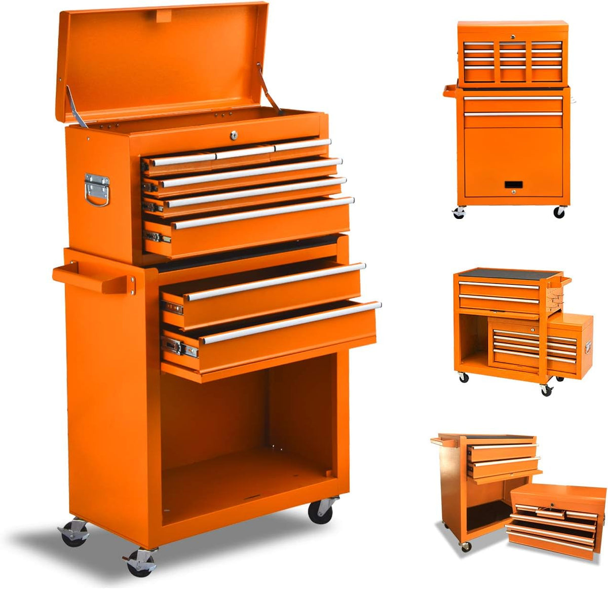 8 Drawer Rolling Tool Chest with Lock D29186