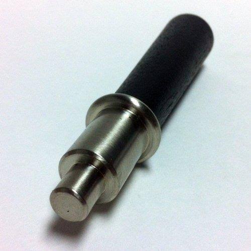 Black Wood Handle Assembly with Brushed Nickel Nub S77577