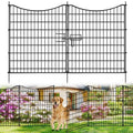 18 Panels No Dig Decorative Fence with Gate, 33 in(H) X 40.5 ft(L) Rustproof Metal Wire Edging Border E9870