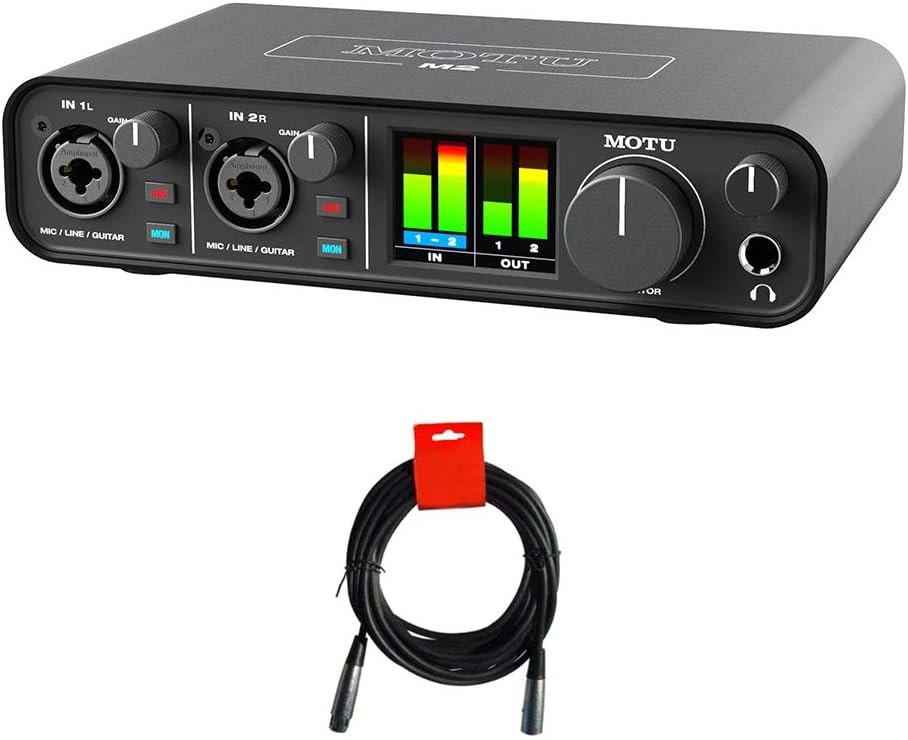 Motu M2 2x2 USB-C Audio Interface with XLR Cable Z626260