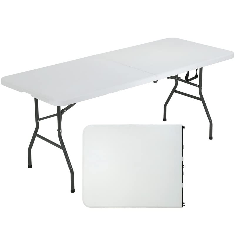 Folding Table 4FT Plastic Height Adjustable White N6204