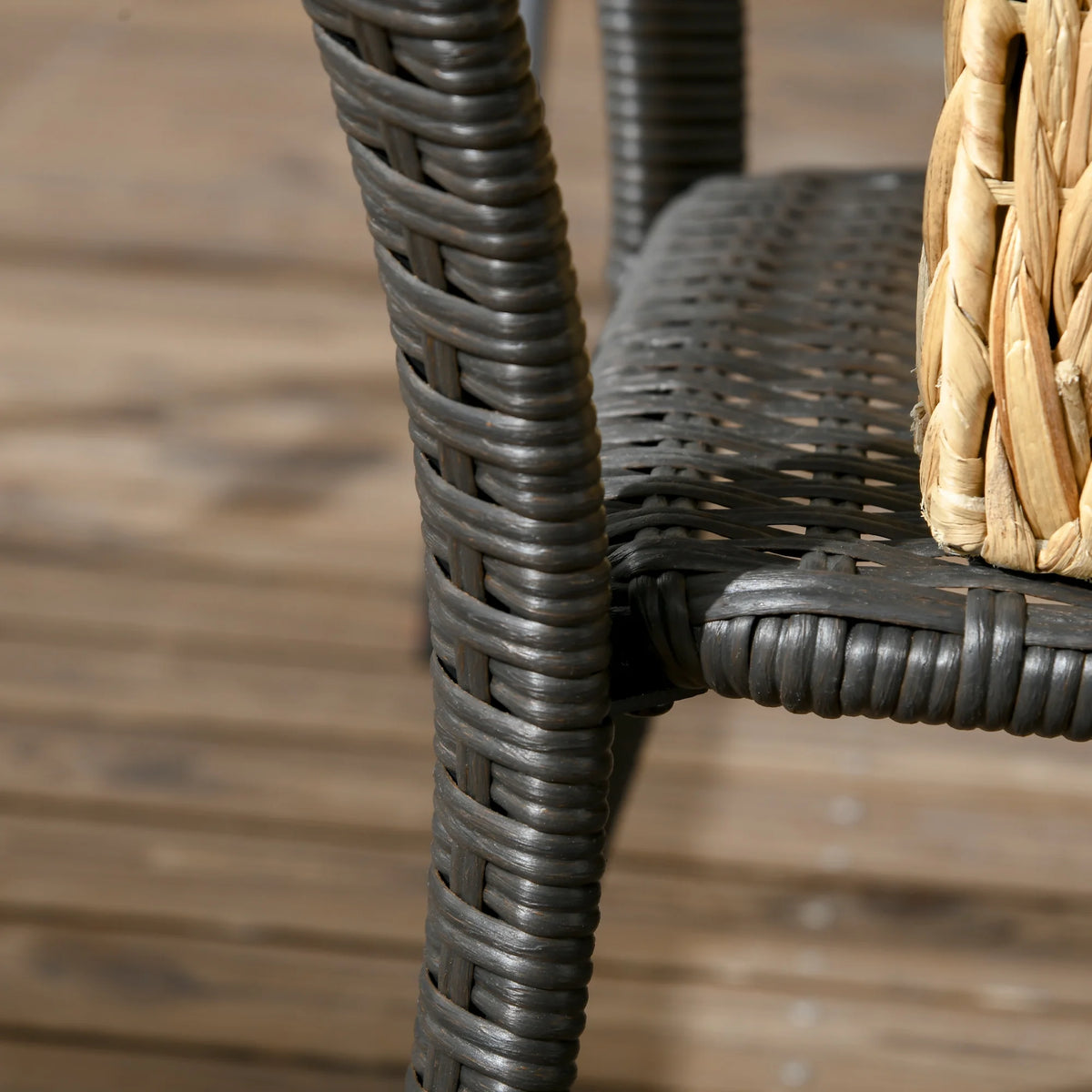 Rattan Outdoor Coffee Table with 2-Layer Storage Shelf C656699