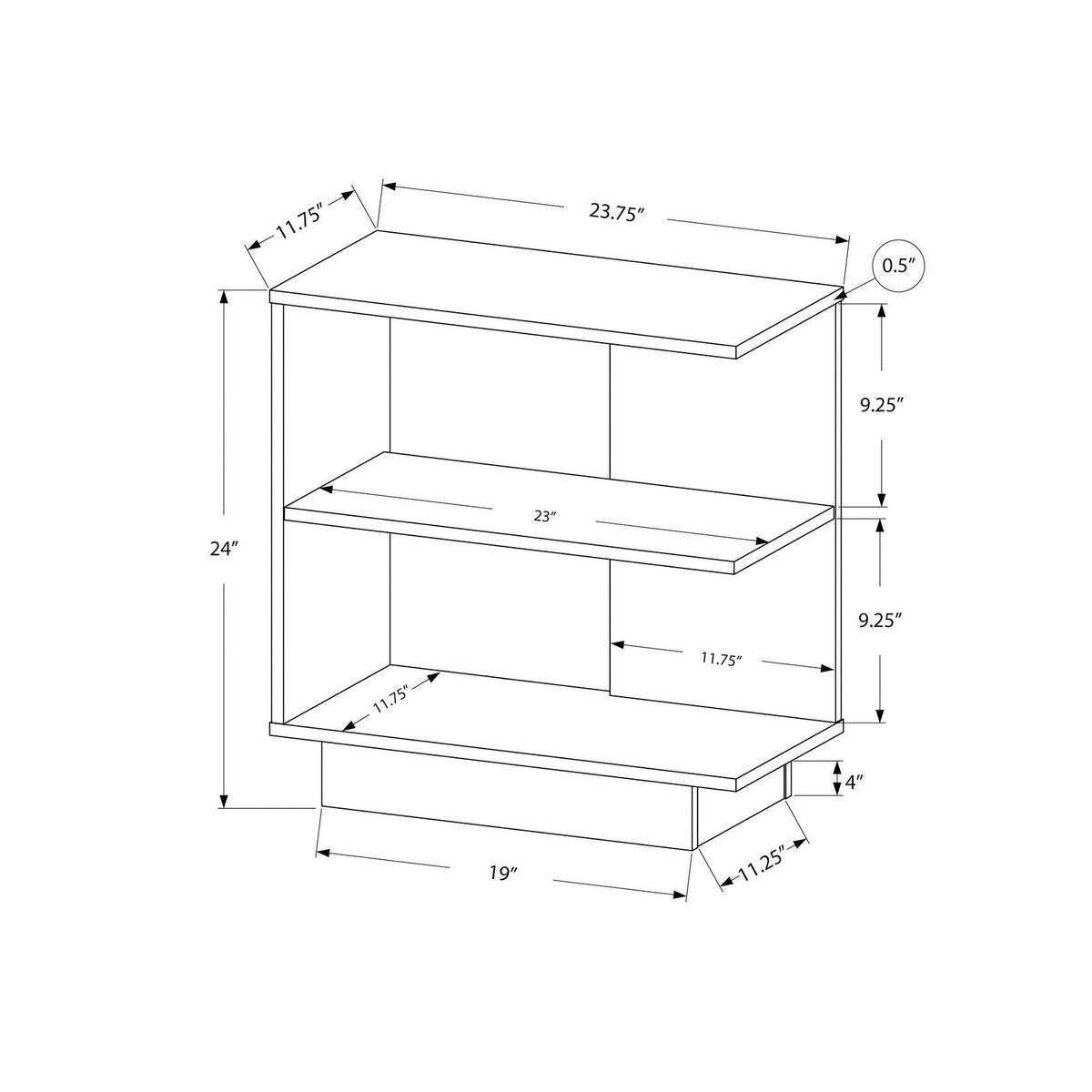 Cappuccino Brown Wood Accent Table A96807