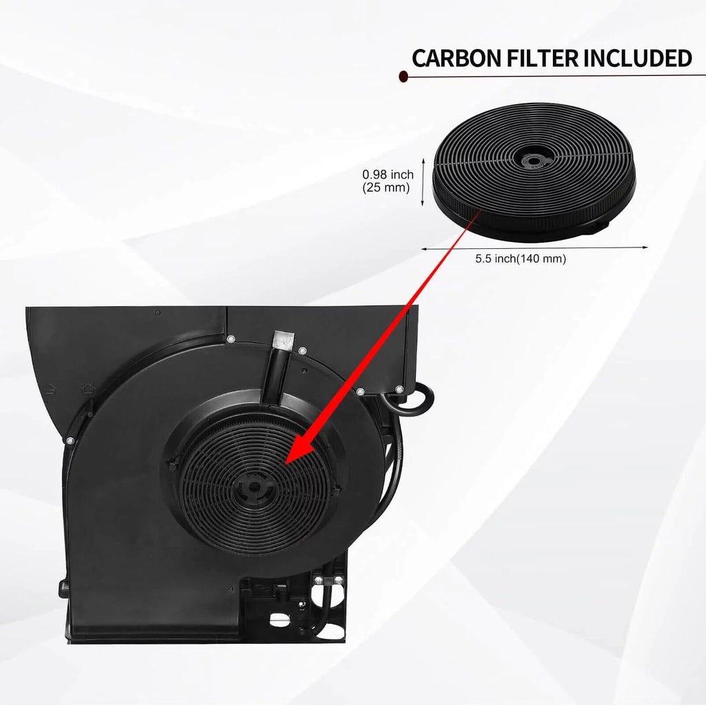 30 inch Under Cabinet Range Hood with Carbon Filter E519