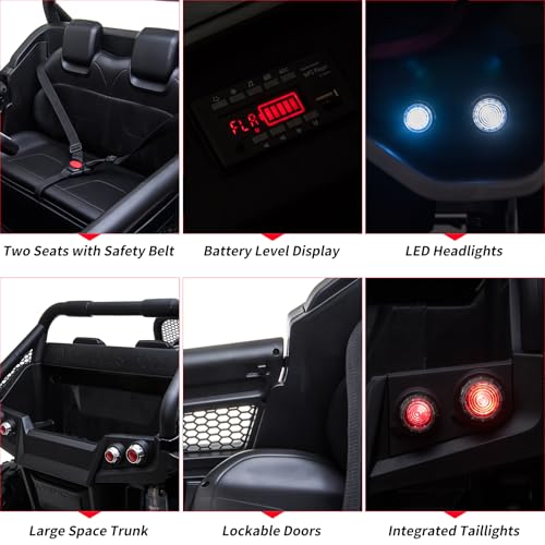 White 2 Seater 24V Battery Powered Ride On Truck J141