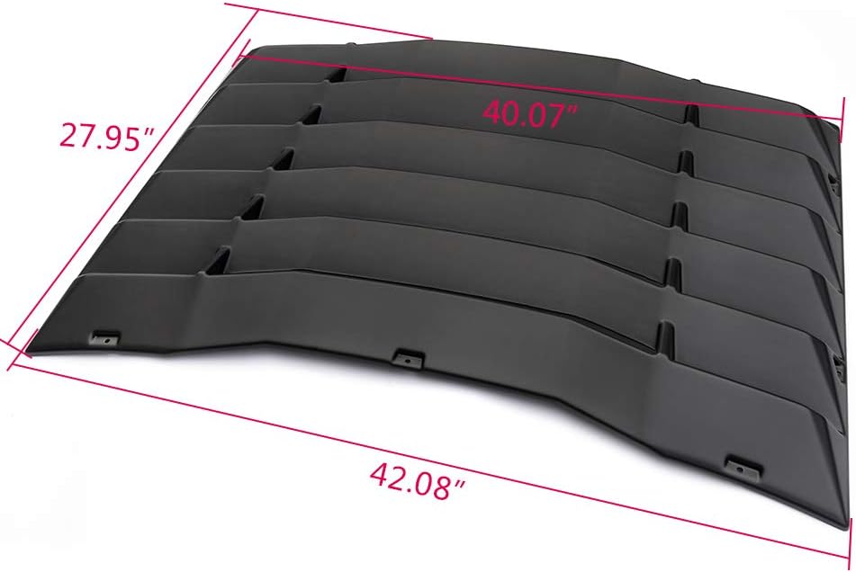 Matte Black Rear Window Louvers for Chevy Camaro N809
