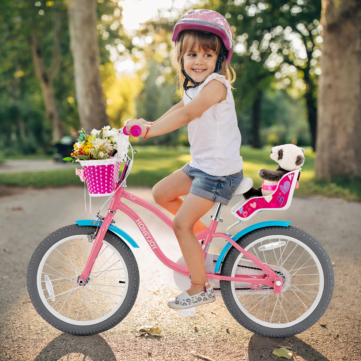 18 Inches Kids Bicycle with Training Wheels & Basket N49115