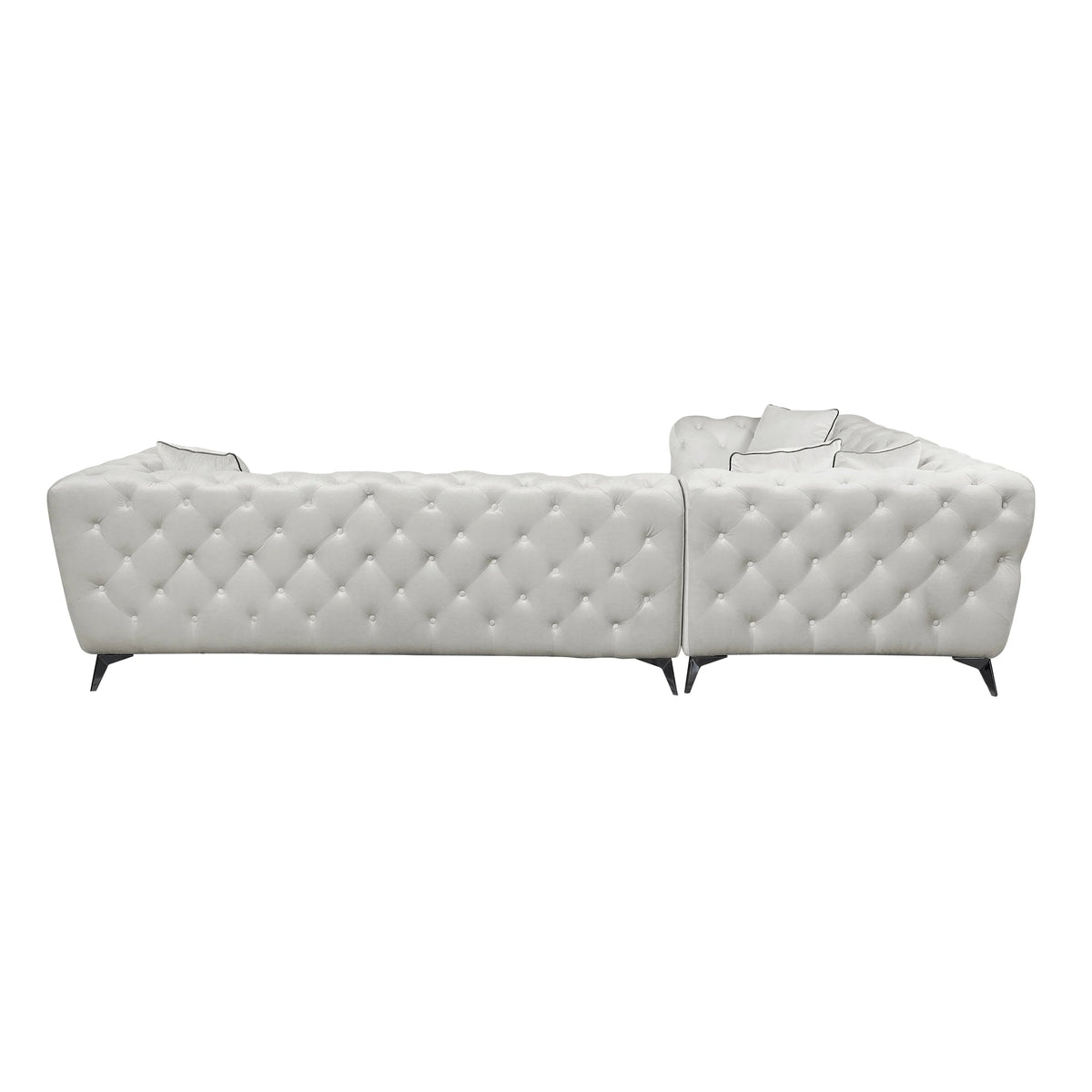 Beige Sectional Sofa with 4 Pillows V1823