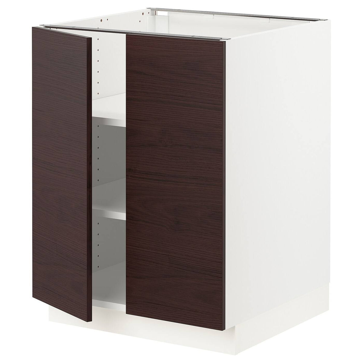 White Base Cabinet with Shelves and 2 Doors E599319