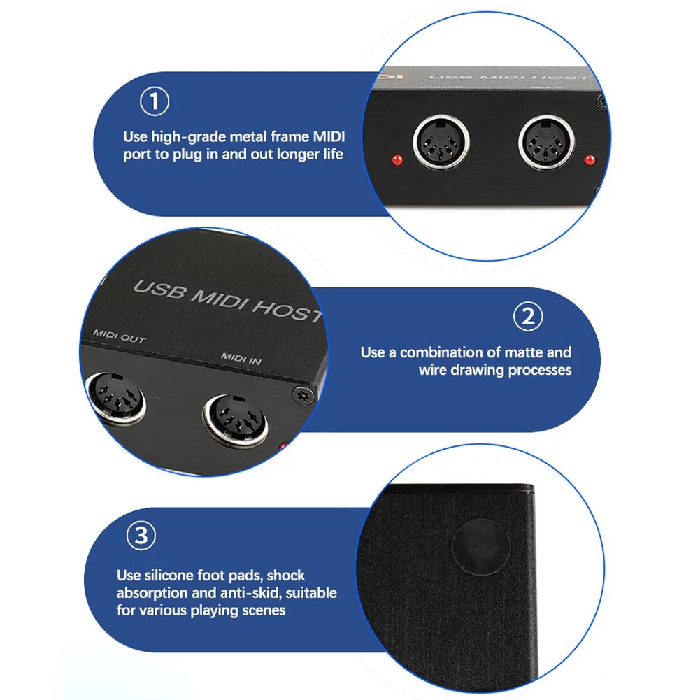 USB to MIDI Interface U104