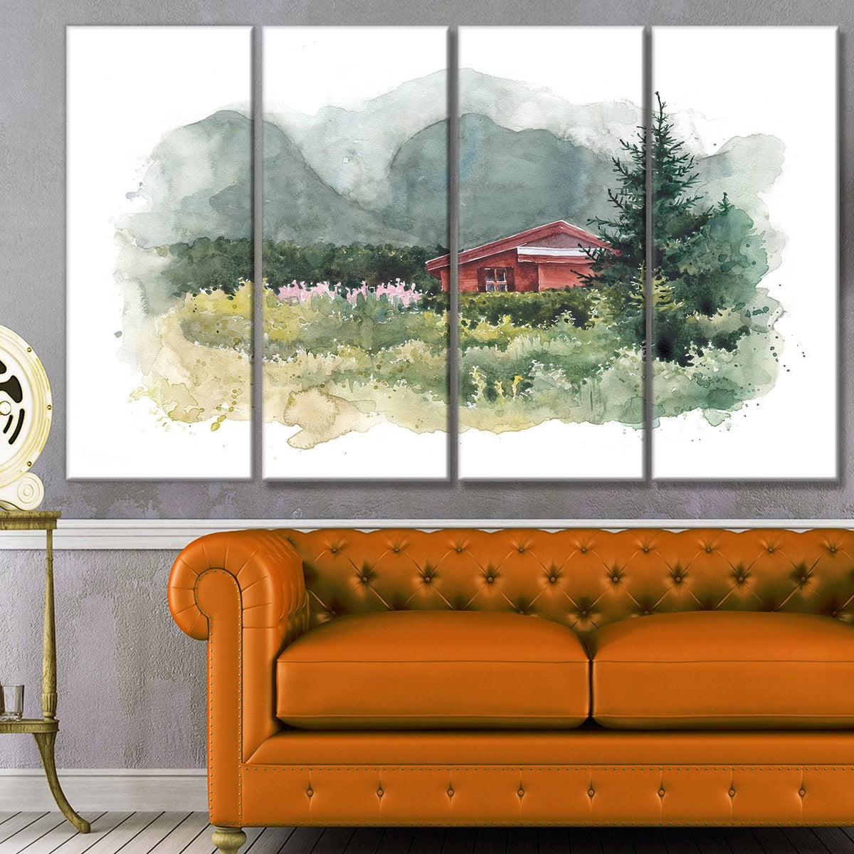 Green 6 Piece Canvas Print Set Y779444