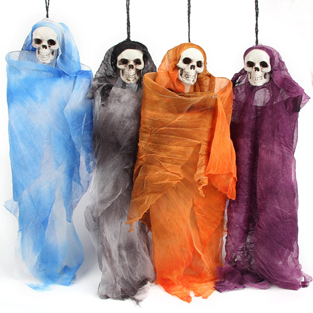 Halloween Scary Skull Doll Decoration Prop (Grey) J518645