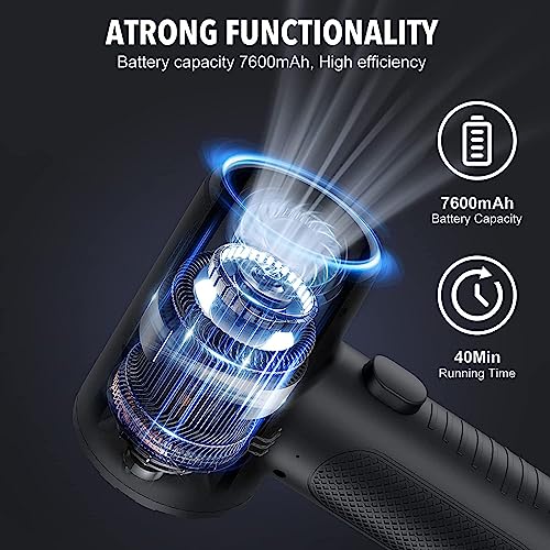 120000RPM 3 Speeds Cordless Electric Air Duster 7600mAh M53011
