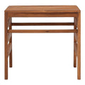 Rectangular Acacia Wood Patio Side Table in Brown D3894