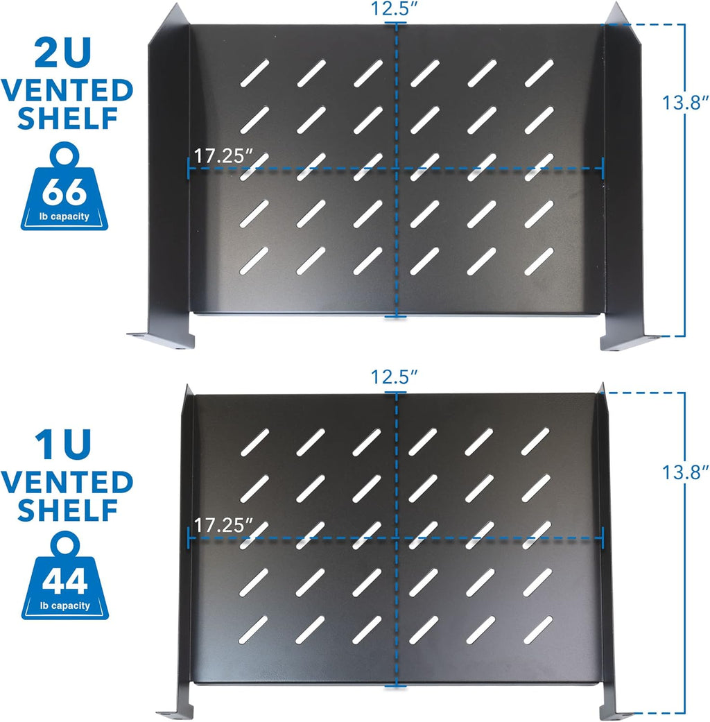 15U Server Rack with 2 Shelves Included J972764