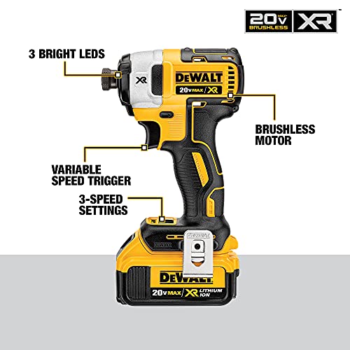 Black 20V MAX Brushless Impact Driver Kit 4.0-Ah J533563