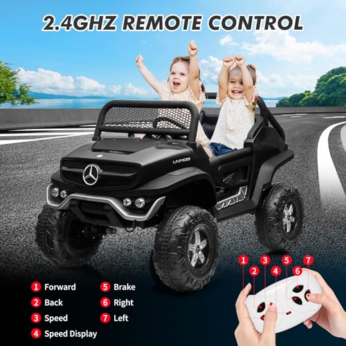 White 2 Seater 24V Battery Powered Ride On Truck J141