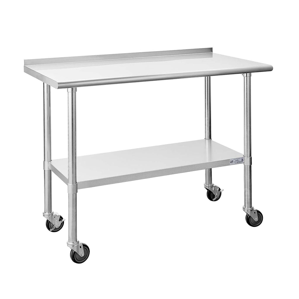 Stainless Steel Table 24 x 48 Inches with Caster Wheels T934114