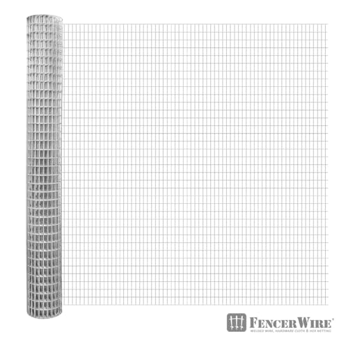 Galvanized Welded Fence Wire 16 Gauge Mesh Size 1" x 1/2" 24-Inch x 50 ft. Q7377