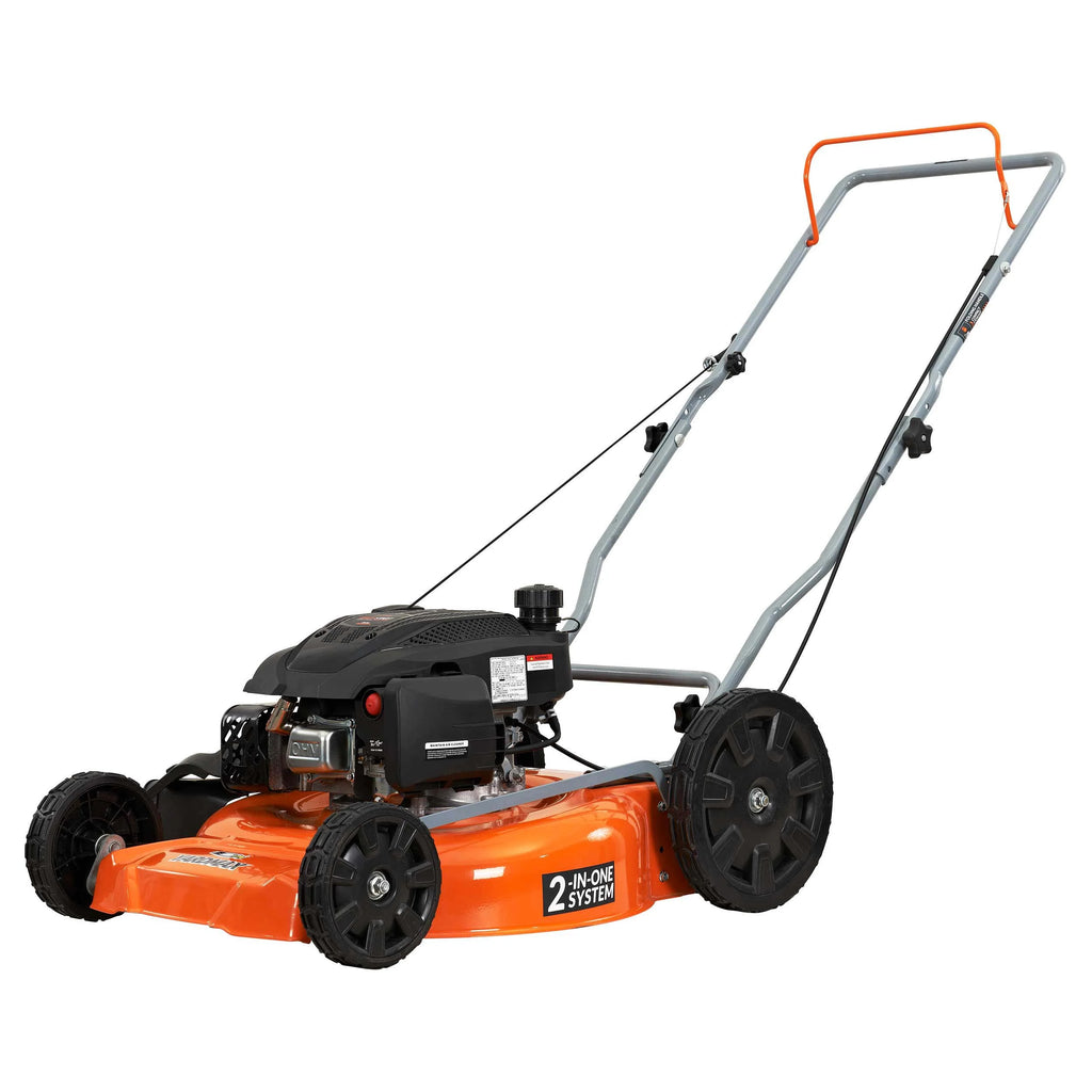 21 in. 170cc 2-in-1 Gas Walk Behind Push Lawn Mower with High Rear Wheels U8955