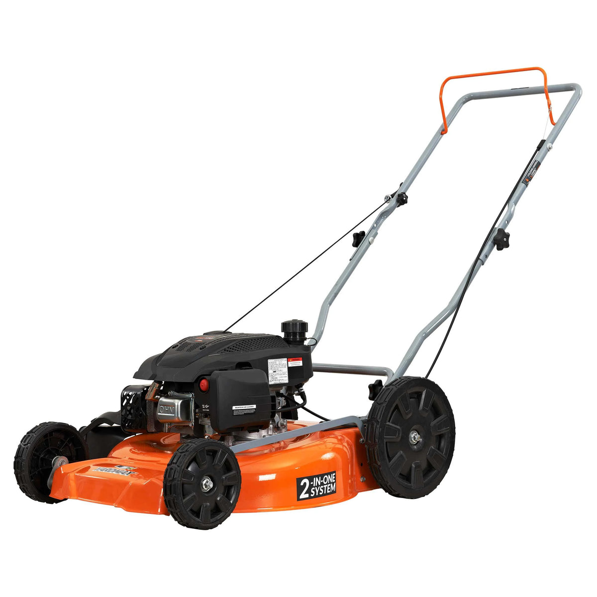 21 in. 170cc 2-in-1 Gas Walk Behind Push Lawn Mower with High Rear Wheels U8955