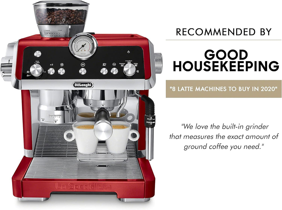 Red Stainless Steel Espresso Machine S91916