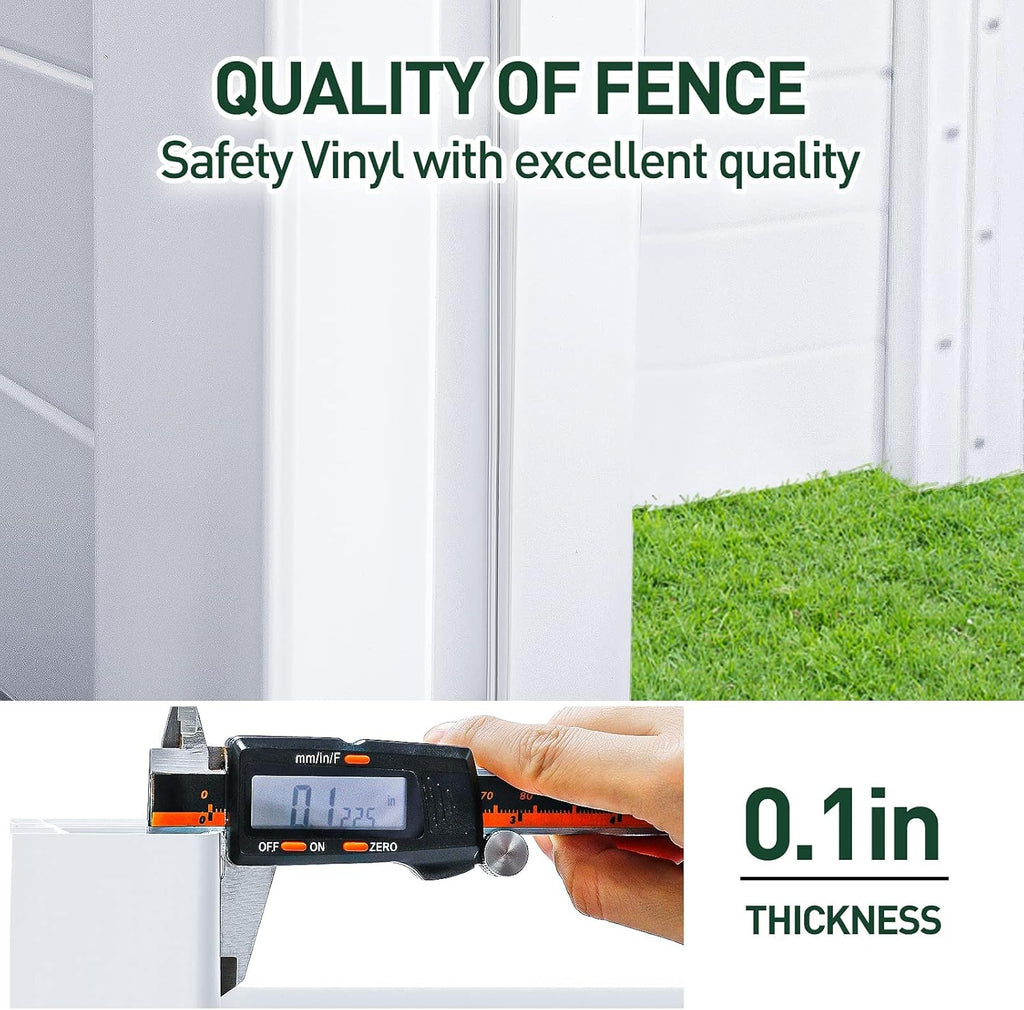 White Vinyl Fence, 2 Panels, 48W x 48H M241
