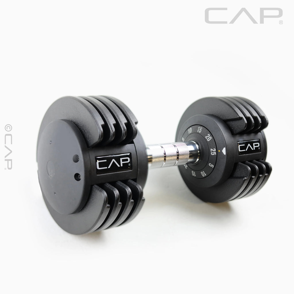 25 lb Adjustable Dumbbell Set, Pair, Black B6886