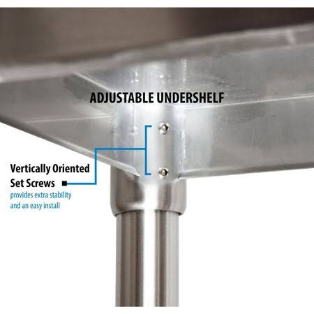 Stainless Steel Work Table with Undershelf E690997