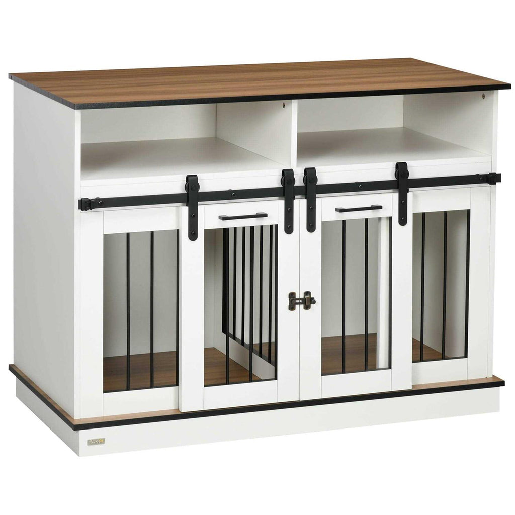 Dog Crate Furniture with Shelves Y464
