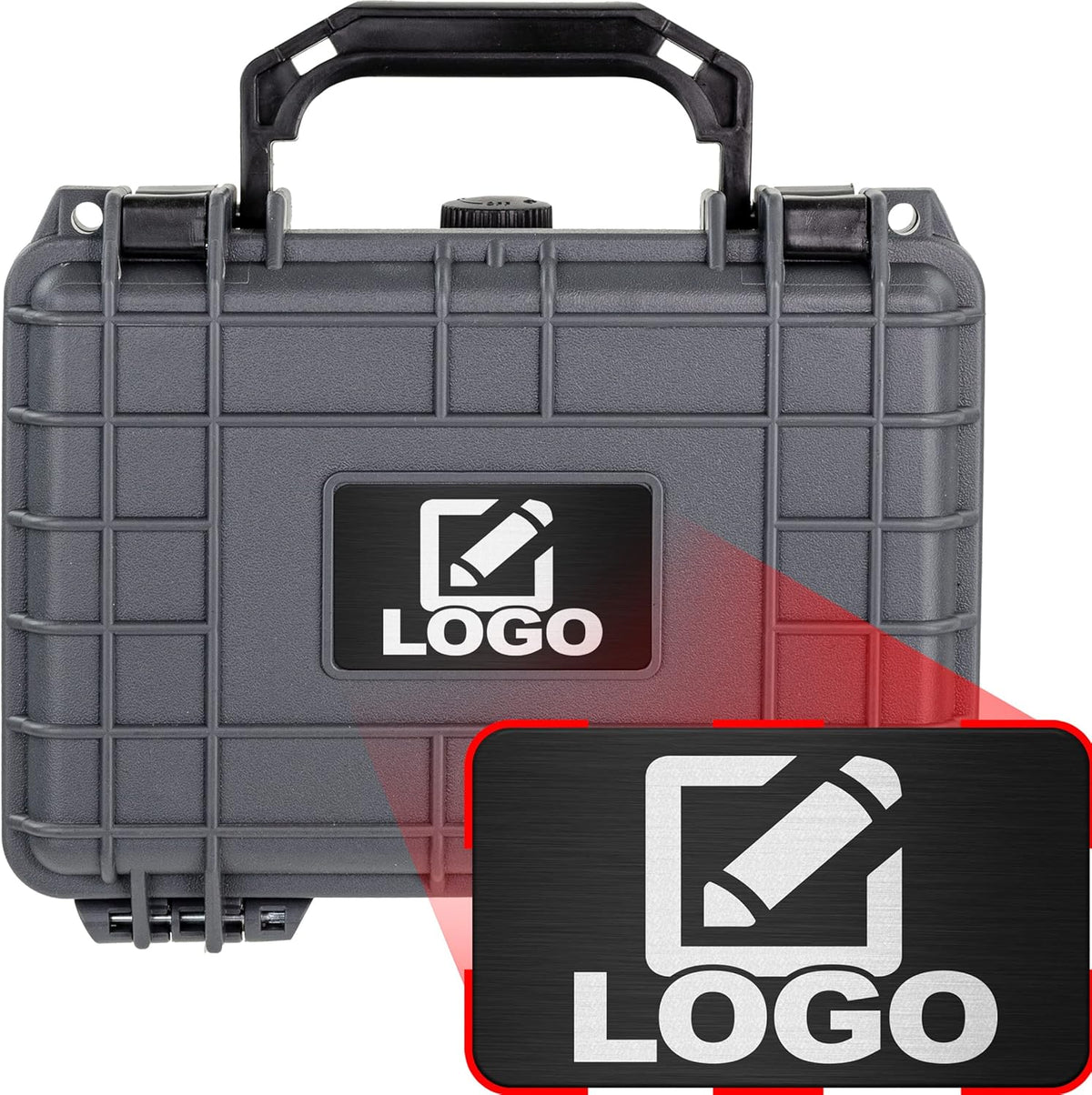 Hard Case Water & Shock Proof with Foam 8.12 inch 6.56 inch 3.56 inch Black J111