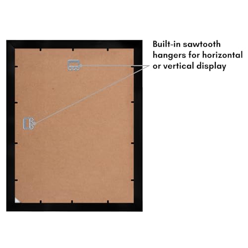 11x14 Collage Picture Frame with Shatter-Resistant Glass - Black Q481